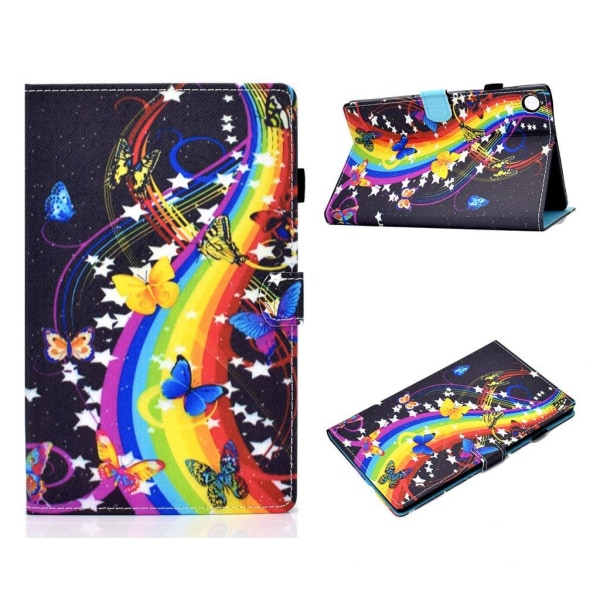 Lenovo Tab M10 FHD Plus pattern printing leather case - Colorful Multicolor