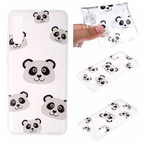 Samsung Galaxy A70 mønstret cover - pandaer Multicolor