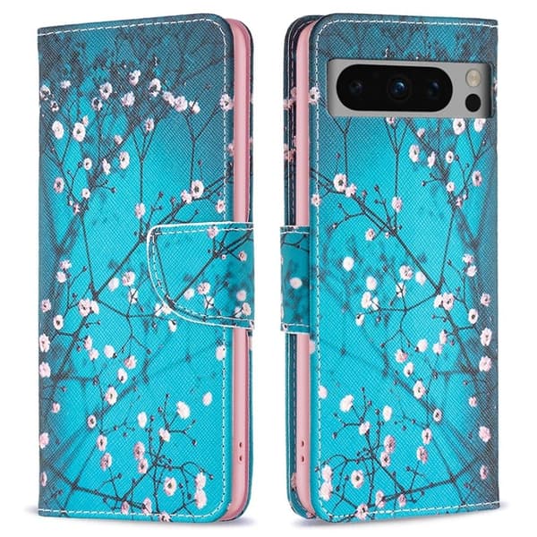 Wonderland Google Pixel 8 Pro Flippetui - Plum Blossom Blue