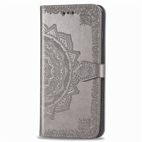 Mandala läder Samsung Galaxy Note 10 Lite fodral - Silver/Grå Silvergrå