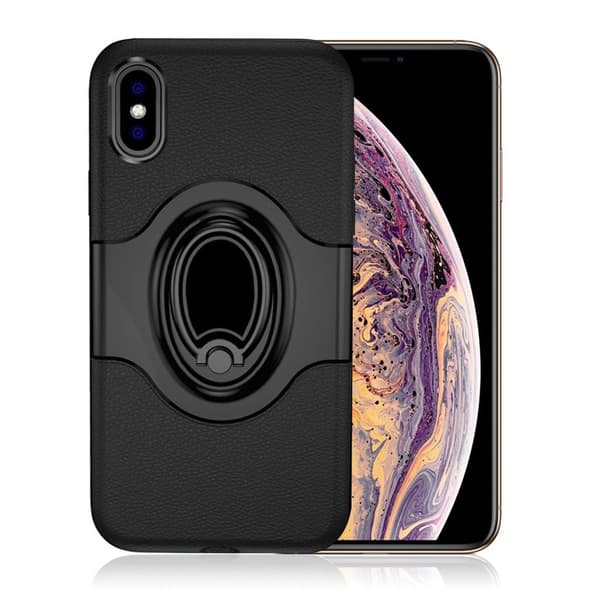 iPhone 9 Plus beskyttelses deksel av hybrid materiale - svart Black