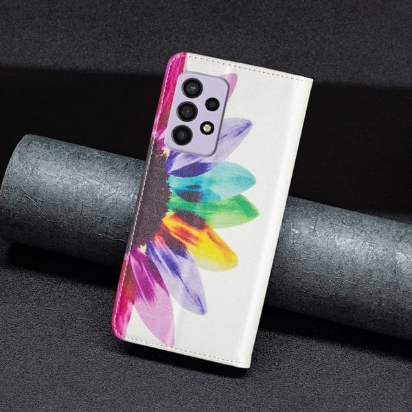 Wonderland Samsung Galaxy A33 5G Flip Etui - Solsikke Multicolor