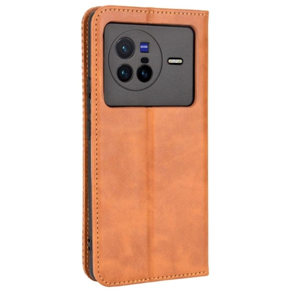 Bofink Vintage läder Vivo X80 fodral - Brun Brun