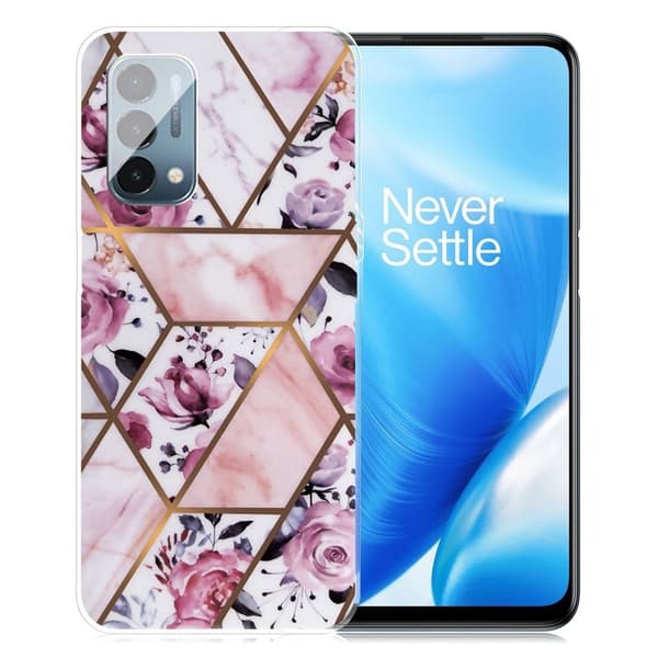 Marble OnePlus Nord N200 5G Suojakotelo - Elegant Roses Tile Multicolor