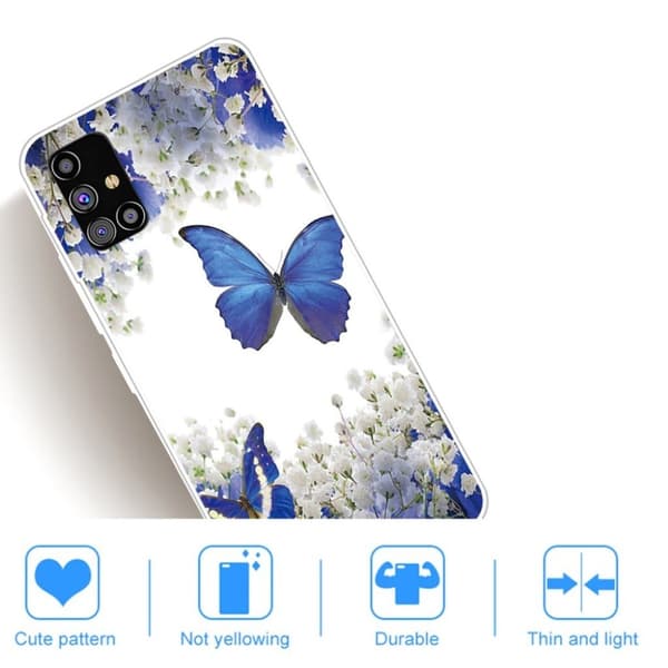 Deco Samsung Galaxy M31s skal - Blå Fjärilar Blå