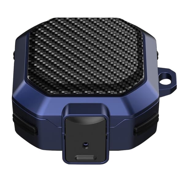 Samsung Galaxy Buds2 / Buds Pro / Live etui i kulfiber - Sort Blå Blue