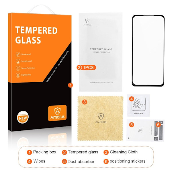 AMORUS extra strong glass screen protector for Asus ROG Phone 7 5G Transparent