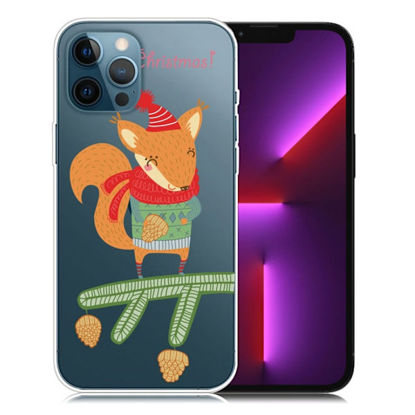 Julfodral till iPhone 13 Pro - Ekorre multifärg