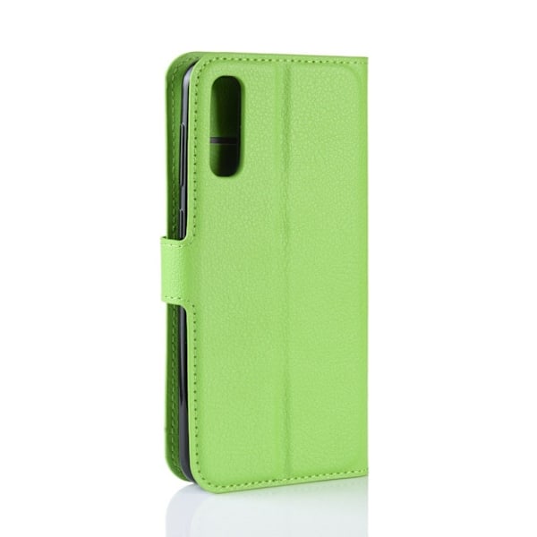 Samsung Galaxy A50 litsi nahkainen suojakotelo - Vihreä Green