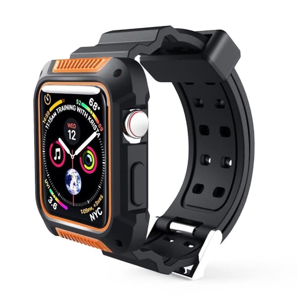 Apple Watch Series 4 44mm erstatnings urrem i silikone - Orange Orange