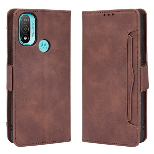Moderni Nahkalaukku For Motorola Moto E20 - Ruskea Brown