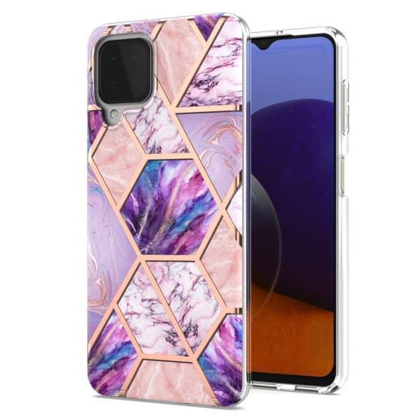 Marble Samsung Galaxy A22 4G / M32 Etui - Lyselilla Purple
