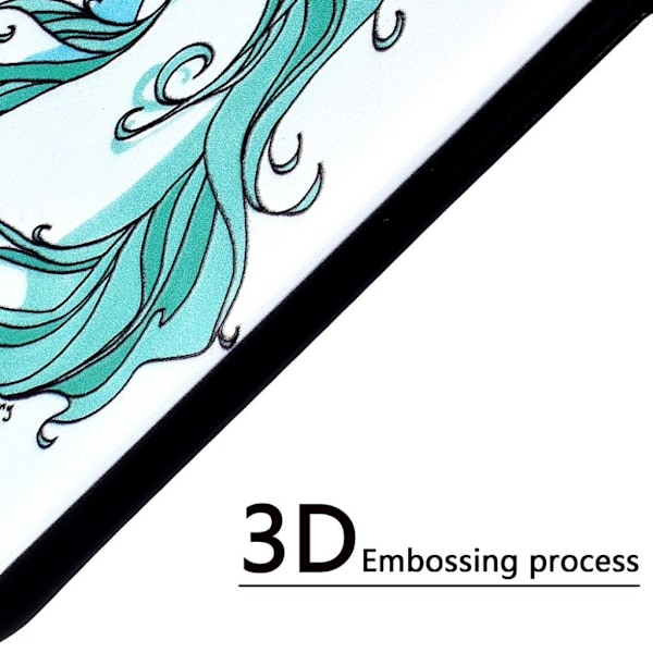 Huawei Mate 20 Lite beskyttelsesetui i silikone med 3D præget mønster - Enhjørning Multicolor