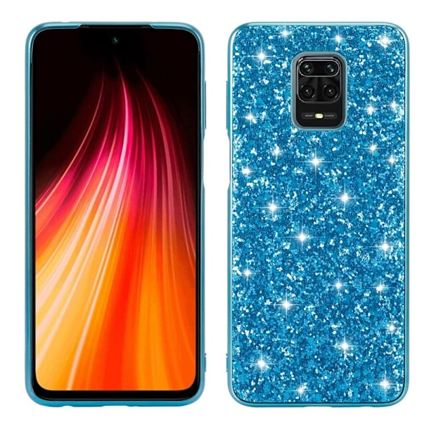 Glitter Xiaomi Redmi Note 9 Pro Max / Xiaomi Redmi Note 9 Pro / Xiaomi Redmi Note 9S skal - Blå Blå