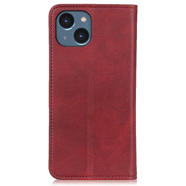 Äkta läder iPhone 14 Plus fodral - Röd Röd