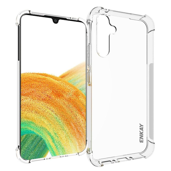 ENKAY genomskinligt droppsäkert fodral för Samsung Galaxy A34 5G Transparent
