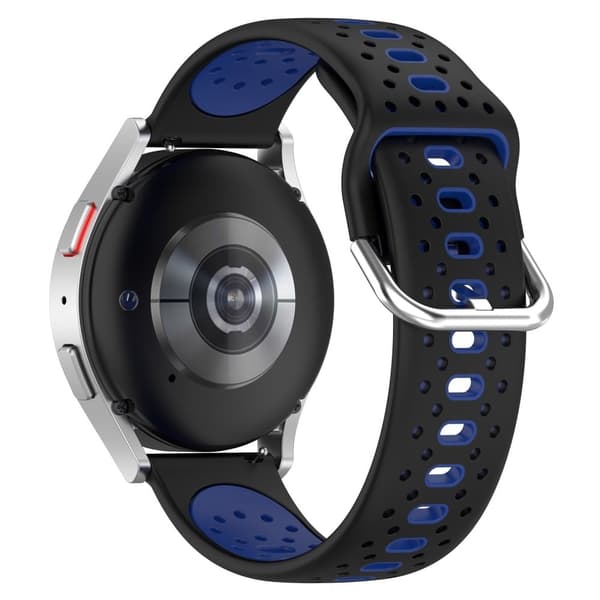 Apple Watch Ultra dobbeltfarvet silikonerem - Sort / Blå Blue