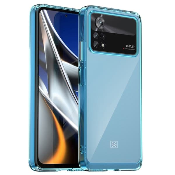 Xiaomi Poco X4 Pro 5G smart telefonskal i akryl - Transparent Blå Blå