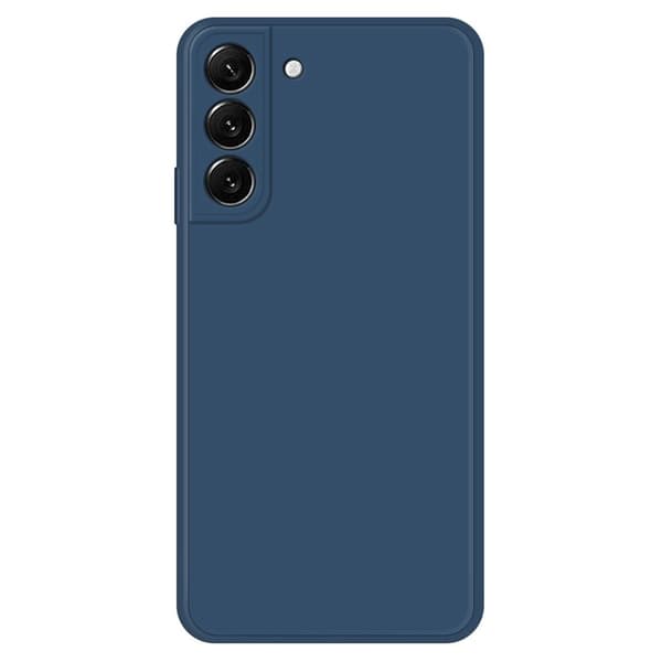 Avfaset gummiert anti-falldeksel for Samsung Galaxy S22 - Mørkeblå Blue