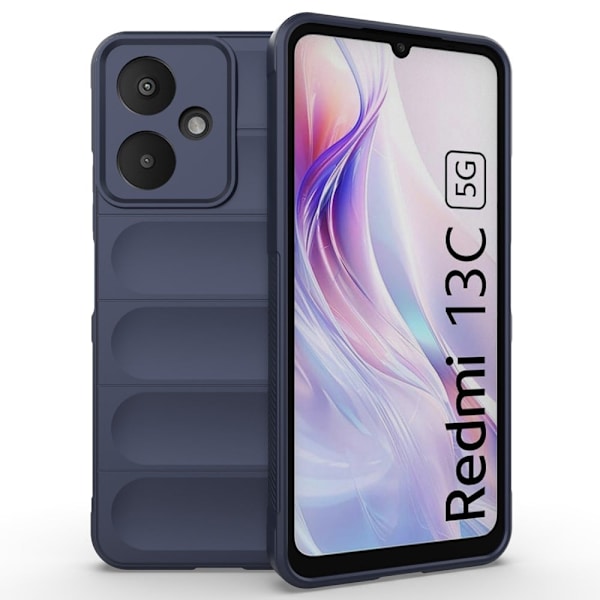 Mjukt greppformat Xiaomi Redmi 13C skal - Mörkblå Blå