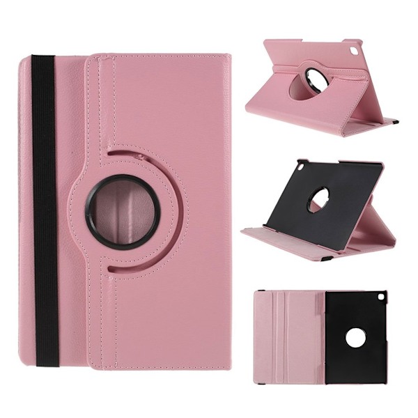 Samsung Galaxy Tab S5e litchi läderfodral - Rosa Rosa