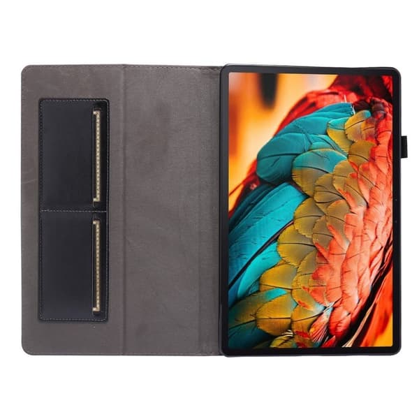 Lenovo Tab P11 kaksikerroksinen nahkakotelo - Musta Black