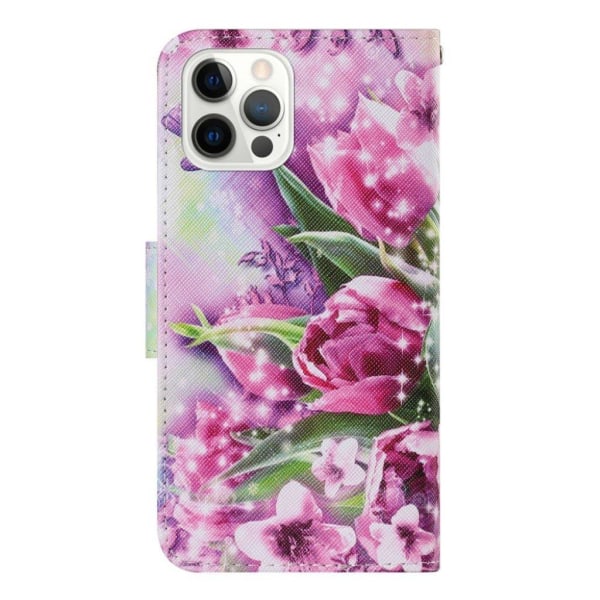 Wonderland iPhone 13 Pro Läppäkotelo - Tulip Multicolor