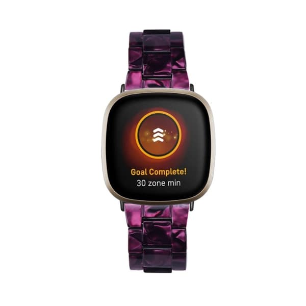 Fitbit Sense 2 / Versa 4 harpiksrem med metallspenne - Lilla Purple