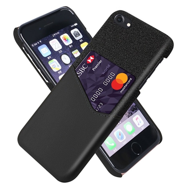 Bofink iPhone SE 2020 Card kuoret - Musta Black