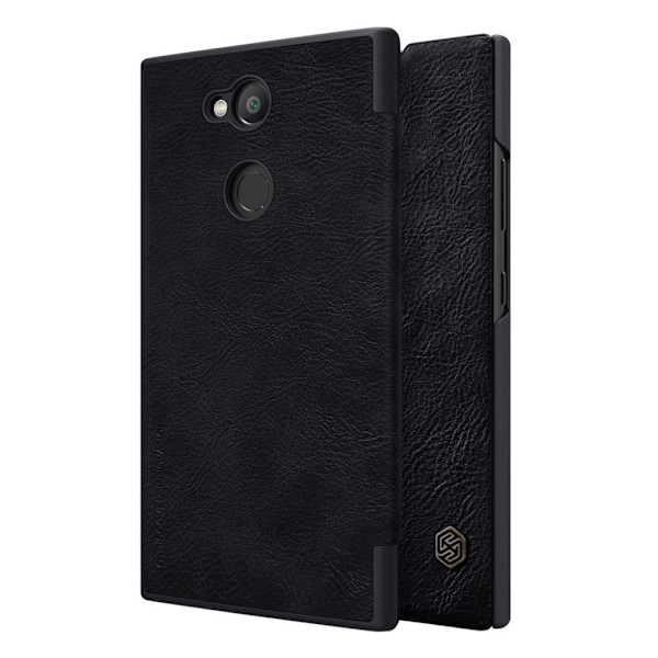 NILLKIN Sony Xperia L2 mobilfodral konstläder plast korthållare - Svart Svart