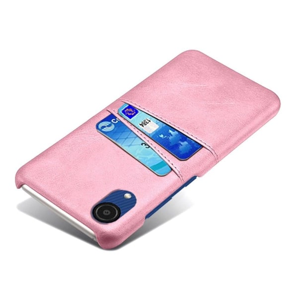 Dual Card Etui Samsung Galaxy A23e - Rødguld Pink