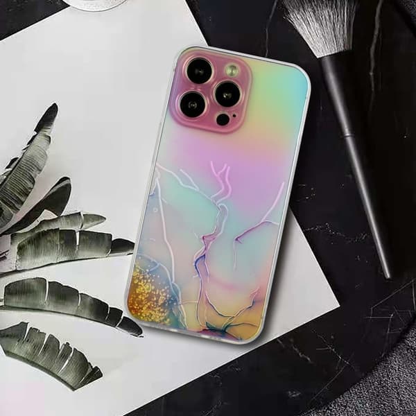 Marmormotiv iPhone 15 Pro skal - Flerfärgad multifärg