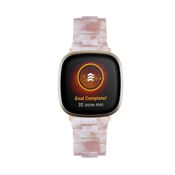 Fitbit Sense 2 / Versa 4 harpiksrem med metallspenne - Rosa Miks Pink