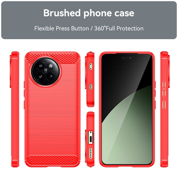 Carbon Flex Xiaomi Civi 4 Pro cover - Rød Red