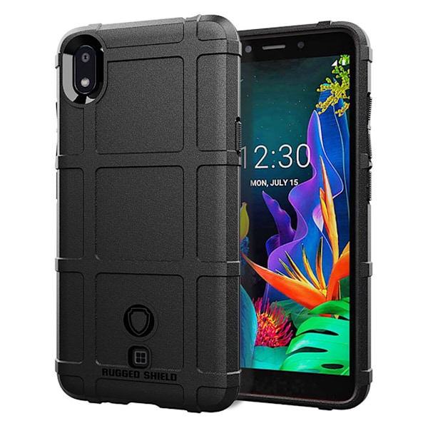Rugged Shield kuoret - LG K20 (2019) - Musta Black