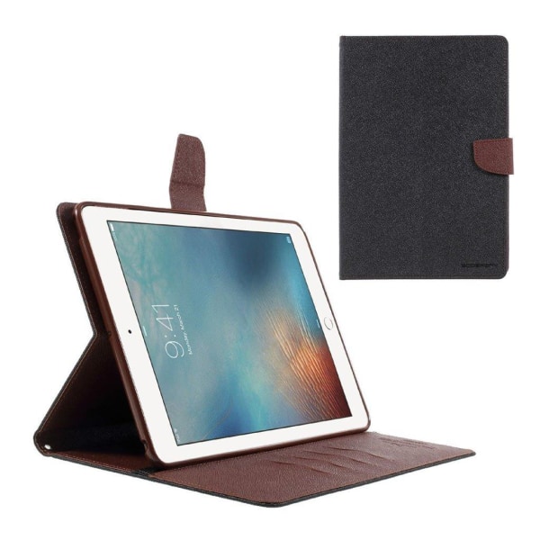 MERCURY iPad (2017) Läder fodral med plånbok - Svart Svart