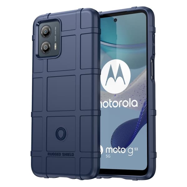 Rugged Shield Etui Motorola Moto G53 - Blå Blue