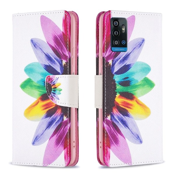 Wonderland ZTE Blade A51 flip kuoret - Auringonkukka Multicolor