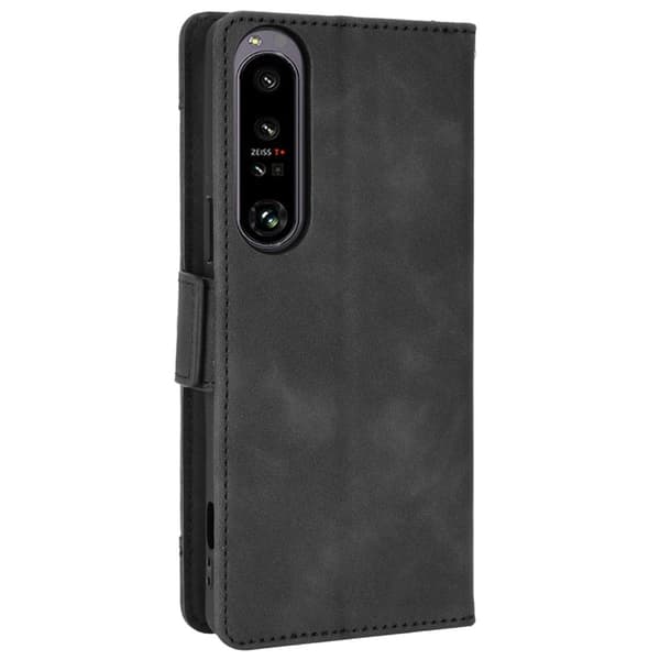 Moderne Sony Xperia 1 IV læderetui med pung - Sort Black