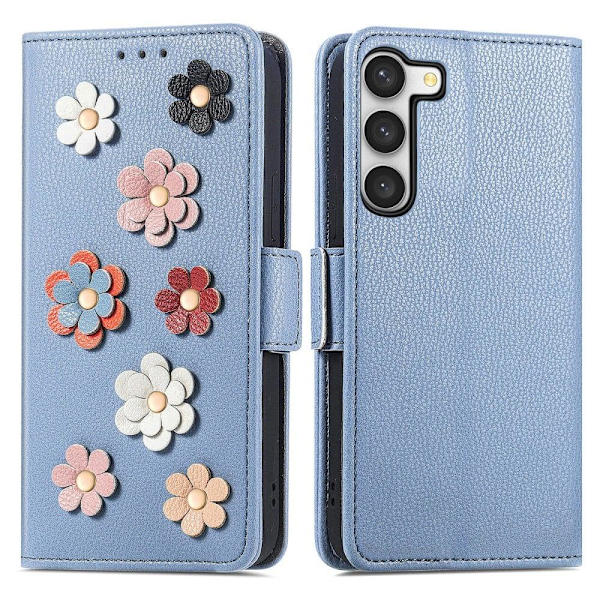 Mandala Samsung Galaxy S23 Plus Flip Fodral - Blå Blå