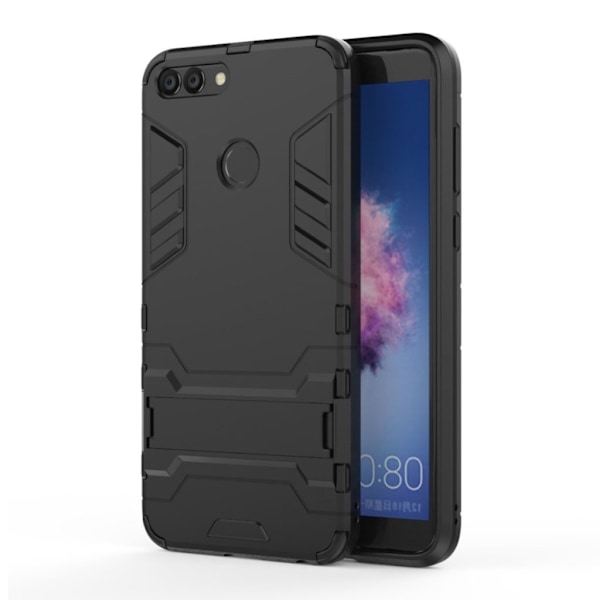 Huawei P Smart hi-tech cover i med kickstand - Sort Black