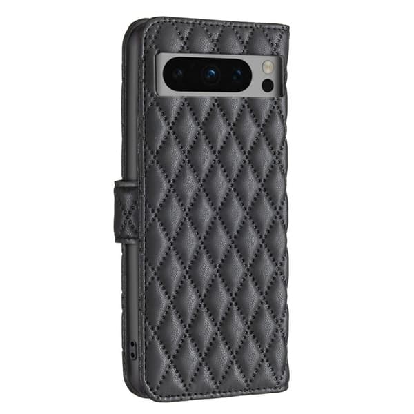 Matt Google Pixel 8 Pro fodral med rombmönster - Svart Svart