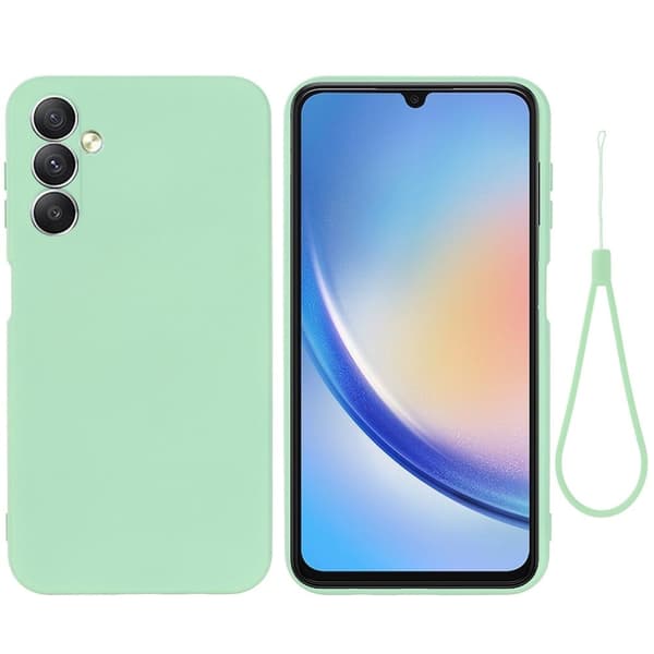 Matte Liquid silikone cover til Samsung Galaxy A24 4G - Grøn Green