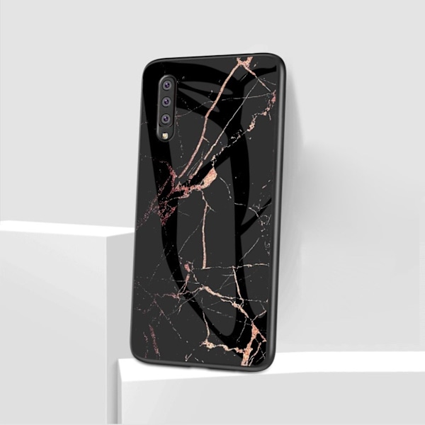 Fantasy Marmor Samsung Galaxy A50 skal - Svart/Guld Svart