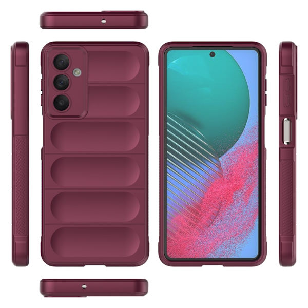Mjukt greppformat Samsung Galaxy M54 skal - Röd Röd