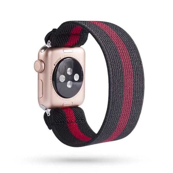 Apple Watch Series 5 / 4 40mm nylon watch band - Black / Red Black