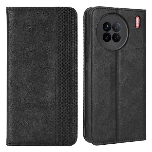 Bofink Vintage Vivo X90 Nahkakotelo - Musta Black