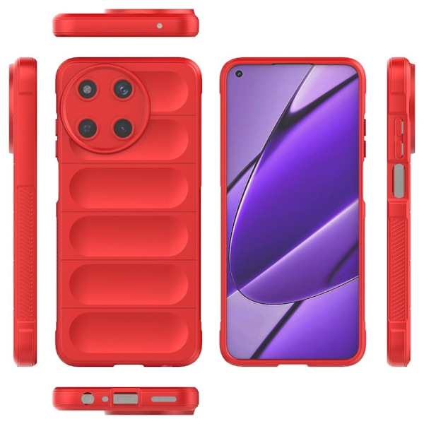 Mjukt greppformat Realme 11 5G skal - Röd Röd
