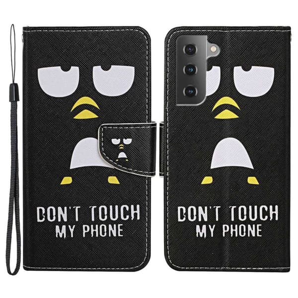 Wonderland Samsung Galaxy S23 Flippetui - Pingvin Black
