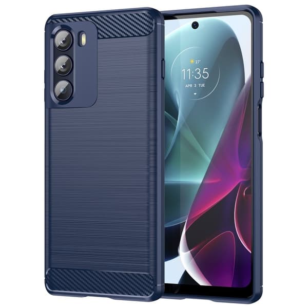 Carbon Flex Etui Motorola Moto G200 5G / Edge S30 - Blå Blue